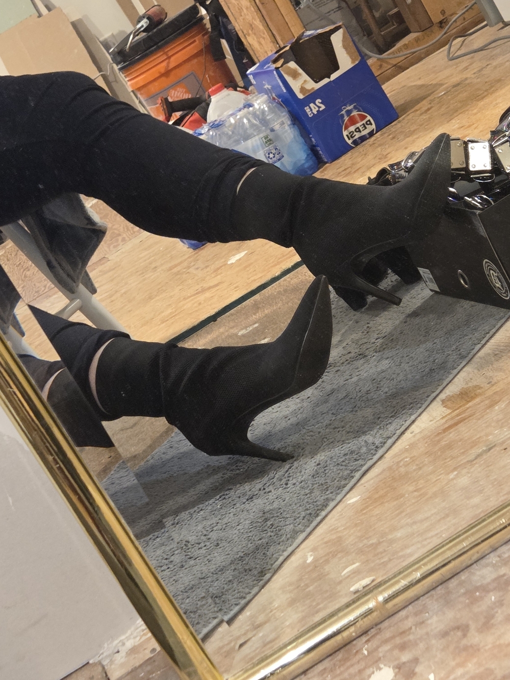 Madden Girl Black Over-the-Knee Stiletto Boots